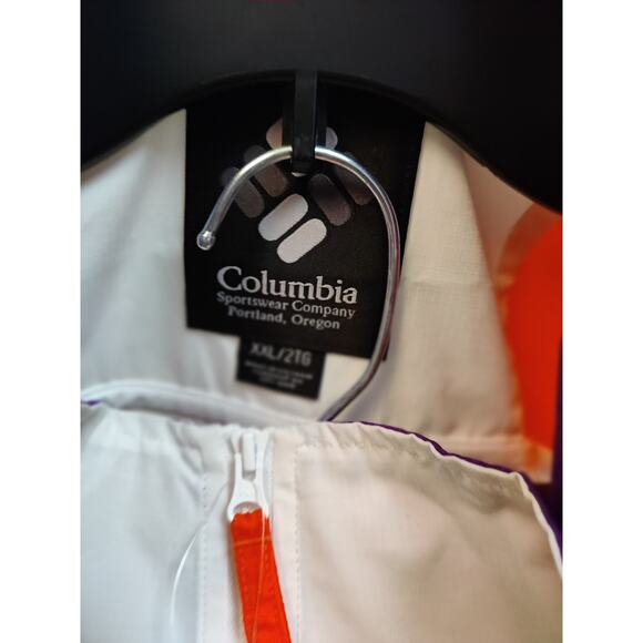 Columbia Clemson Tigers Quarter-Zip Jacket Size XXL White KO0090 - 102 - Picture 7 of 8